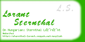 lorant sternthal business card